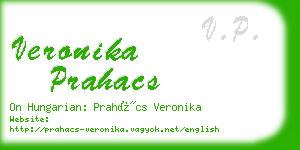 veronika prahacs business card